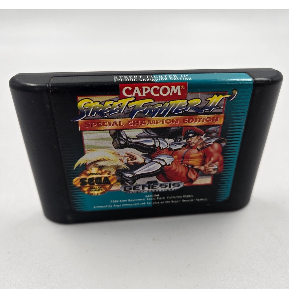 Street Fighter II Special Champion Edition Sega Genesis Capcom Cartridge 1993